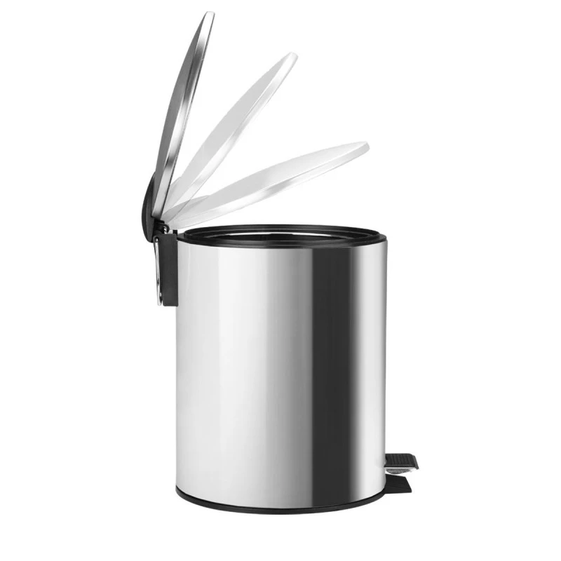 BATHROOM BIN CLASSIC STAINLESS STEEL SOFT CLOSE 5lt MATTE INOX