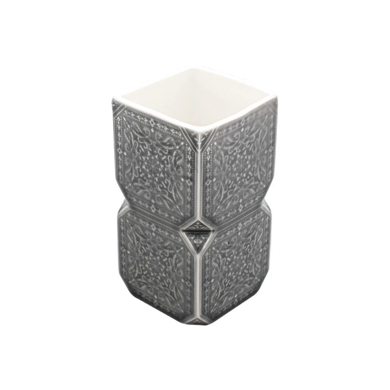 TOOTHBRUSH HOLDER FENG SHUI CERAMIC GREY