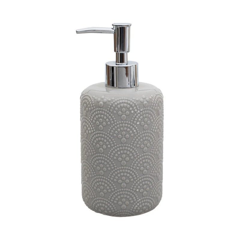 SOAP DISPENSER CLAY CERAMIC 500ml GREY
