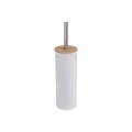 TOILET BRUSH BAMBOO ESSENTIALS METALLIC WHITE