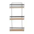 BATHROOM SHELVES BAMBOO ESSENTIALS METALLIC 3-TIER BLACK 25.5x10.5x49cm