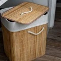 LAUNDRY BASKET BAMBOO ESSENTIALS FOLDABLE RECTANGULAR 60lt