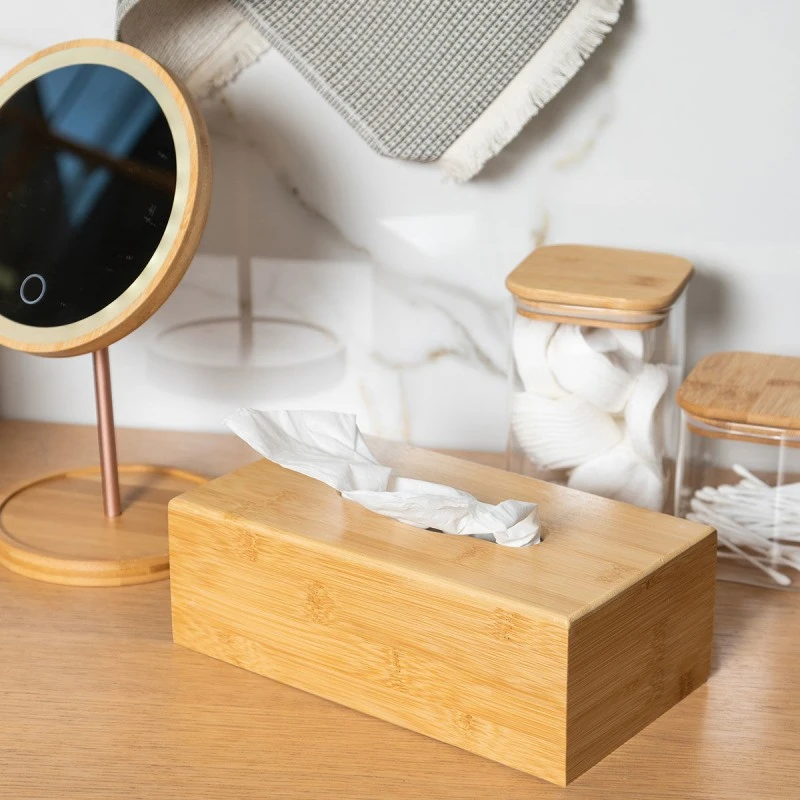 TISSUE HOLDER BAMBOO ESSENTIALS 24x14x8.5cm