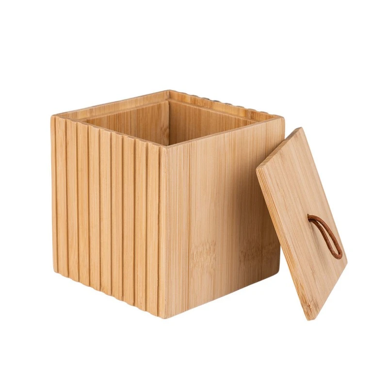 STORAGE &amp; ORGANIΖER BOX BAMBOO ESSENTIAL 9x9x8cm