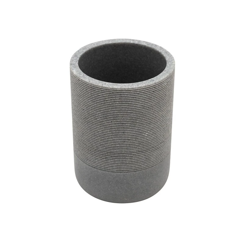 TOOTHBRUSH HOLDER STONE POLYRESIN GREY