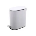 BATHROOM BIN SLIM SOFT CLOSE 5lt MATTE WHITE