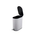 BATHROOM BIN SLIM SOFT CLOSE 5lt MATTE WHITE