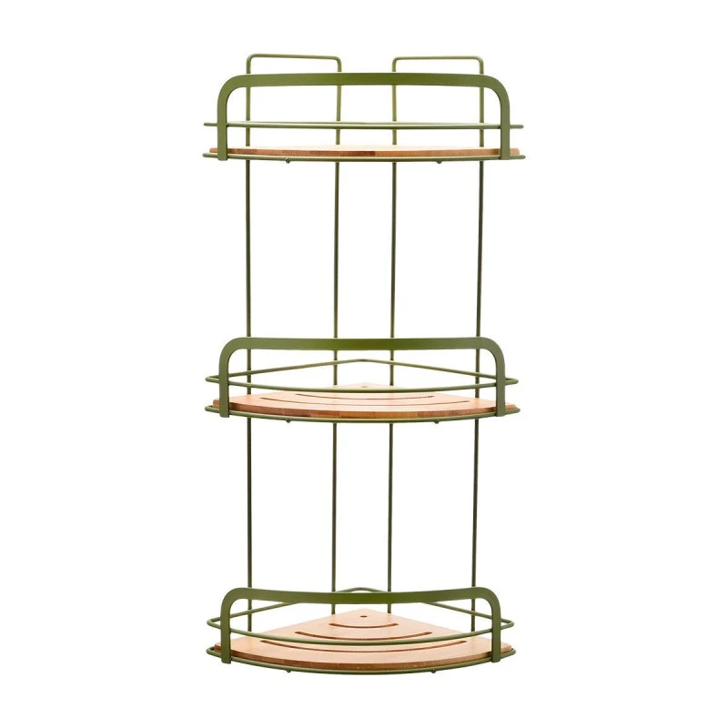 BATHROOM CORNER SHELVES OLIVE SERIES METALLIC 49x19.5x19.5cm 3-TIER OLIVE