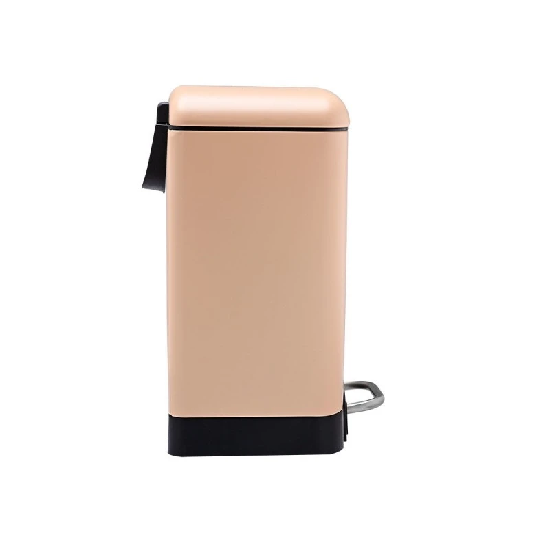 BATHROOM BIN SOFT CLOSE RECTANGULAR 6lt MATTE BEIGE