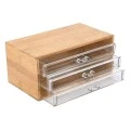 JEWELRY BOX BAMBOO ESSENTIALS 24.5x11x14cm WITH 3 DRAWERS