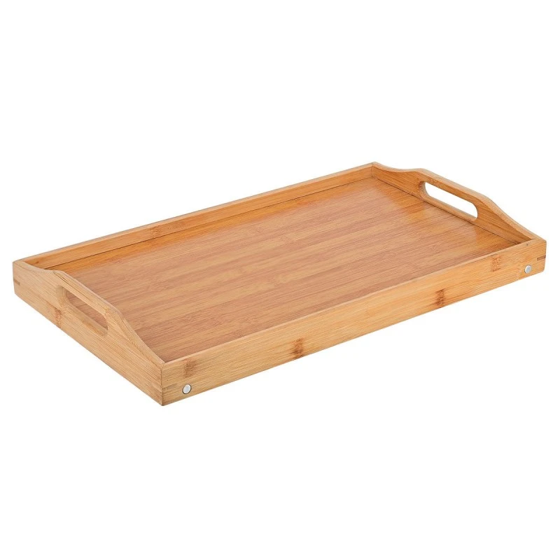 SERVING PLATE BAMBOO ESSENTIALS BAMBOO ESSENTIALS 50Χ30Χ21cm WITH FOLDING LEGS