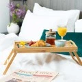 SERVING PLATE BAMBOO ESSENTIALS BAMBOO ESSENTIALS 50Χ30Χ21cm WITH FOLDING LEGS