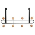 DOOR HANGER METALLIC 41x7.5x23cm 8 HOOKS BLACK