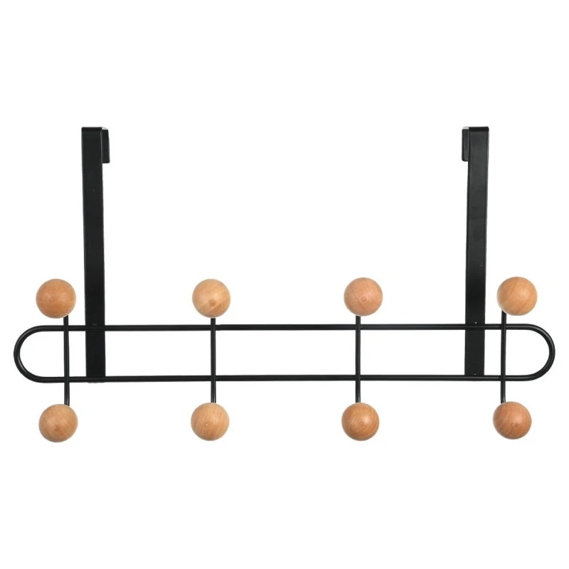 DOOR HANGER METALLIC 41x7.5x23cm 8 HOOKS BLACK