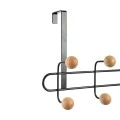 DOOR HANGER METALLIC 41x7.5x23cm 8 HOOKS BLACK