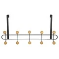 DOOR HANGER METALLIC 52x7.5x23cm 10 HOOKS BLACK
