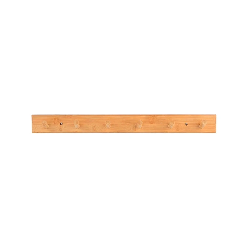 WALL HANGER BAMBOO 59x6x7cm 6 HOOKS