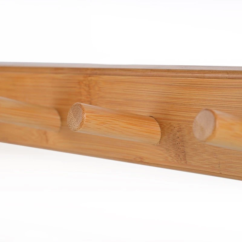 WALL HANGER BAMBOO 59x6x7cm 6 HOOKS