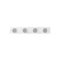 WALL HANGER WOODEN 40x6x6cm 4 HOOKS WHITE