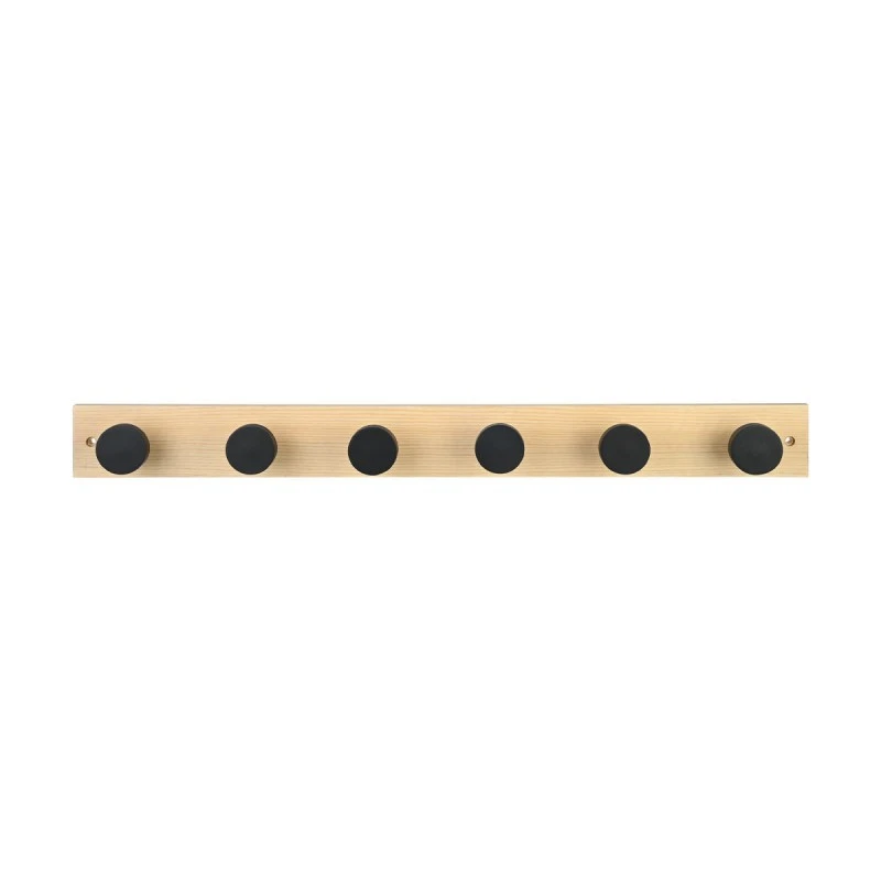 WALL HANGER WOODEN 60x6x6cm 6 HOOKS