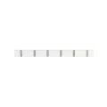 WALL HANGER WOODEN 60x5.5x1.8cm WITH 6 FOLDABLE HOOKS WHITE