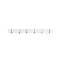 WALL HANGER WOODEN 60x5.5x1.8cm WITH 6 FOLDABLE HOOKS WHITE