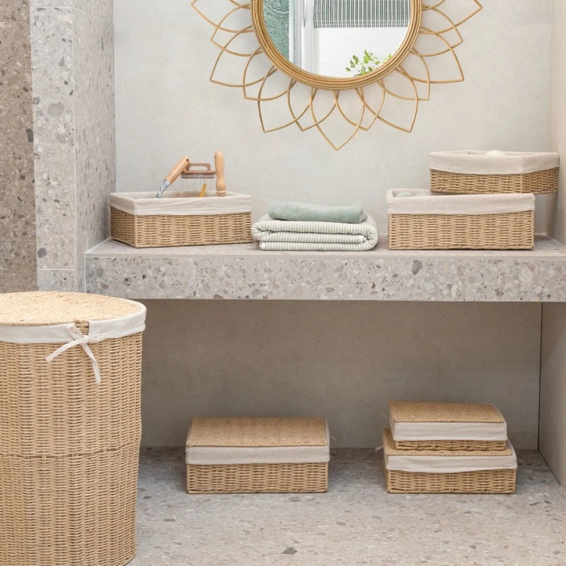 LAUNDRY BASKET BOTANICA WITH INTERNAL CLOTHING