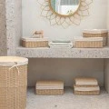 STORAGE &amp; ORGANIΖER BOX BOTANICA 32x24x12cm WITH INTERNAL CLOTHING &amp; LID