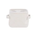 STORAGE &amp; ORGANIΖER BOX IVORY 13.5x12.5x10.5cm WITH HANDLES