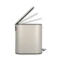 BATHROOM BIN SLIM SOFT CLOSE 5lt MATTE TAUPE