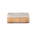 STORAGE &amp; ORGANIZER  BOX BAMBOO ESSENTIALS 24.5x10cm WITH CLOTHING
