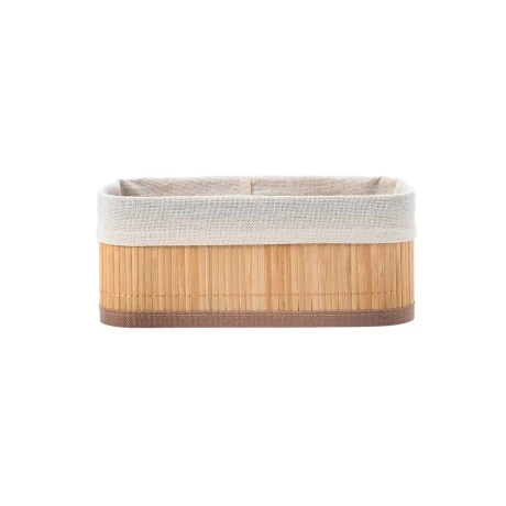 STORAGE &amp; ORGANIZER  BOX BAMBOO ESSENTIALS 24.5x10cm WITH CLOTHING