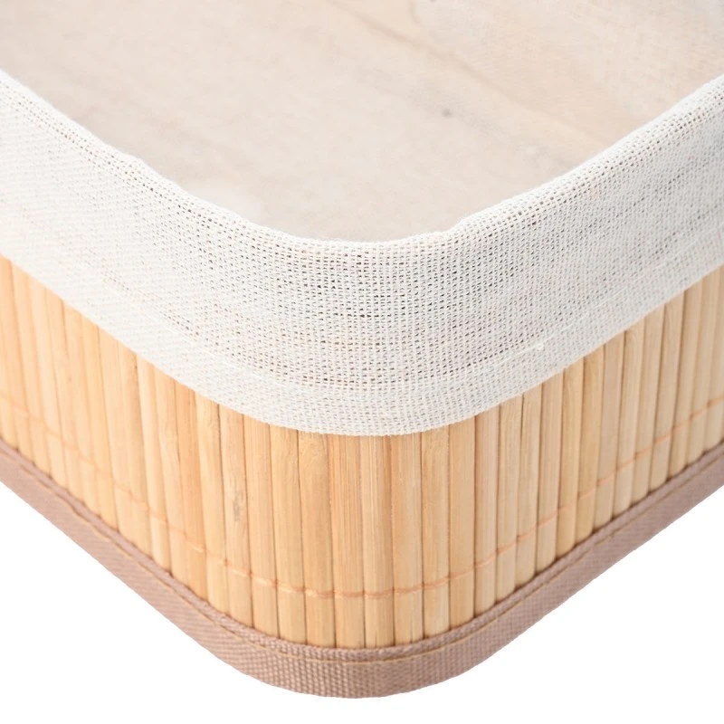 STORAGE &amp; ORGANIZER BOX BAMBOO ESSENTIALS 30x20cm WITH CLOTHING