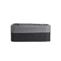 STORAGE &amp; ORGANIZER BOX BAMBOO ESSENTIALS 30x25cm WITH CLOTHING BLACK