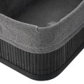 STORAGE &amp; ORGANIZER BOX BAMBOO ESSENTIALS 30x25cm WITH CLOTHING BLACK