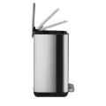 BATHROOM BIN CUBIC SOFT CLOSE 6lt INOX