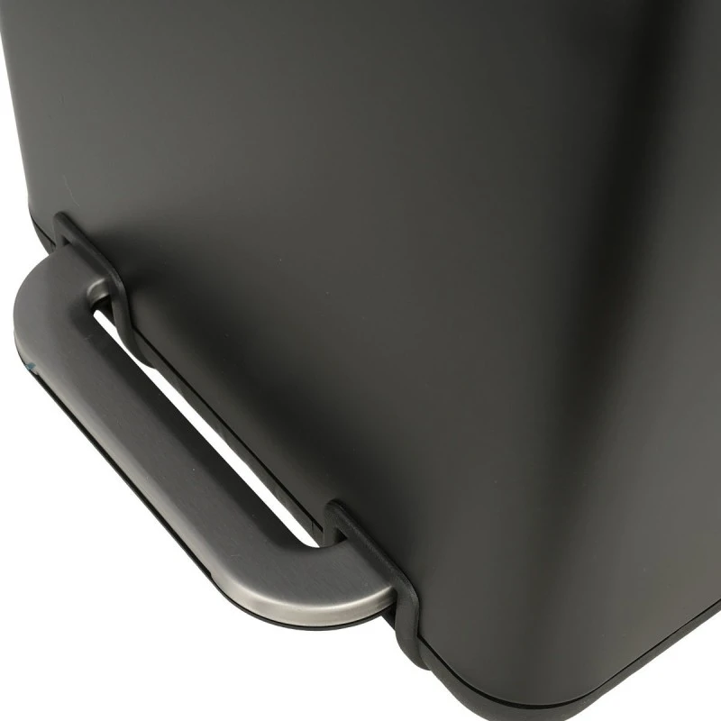 BATHROOM BIN CUBIC SOFT CLOSE 6lt BLACK