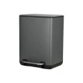 BATHROOM BIN CUBIC SOFT CLOSE 6lt GREY