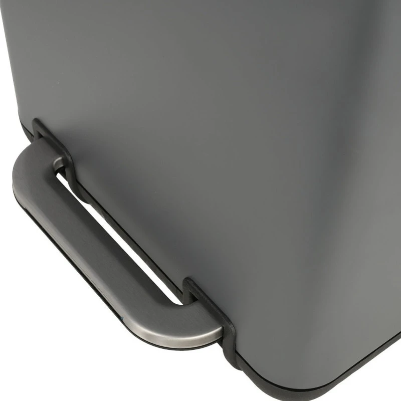BATHROOM BIN CUBIC SOFT CLOSE 6lt GREY