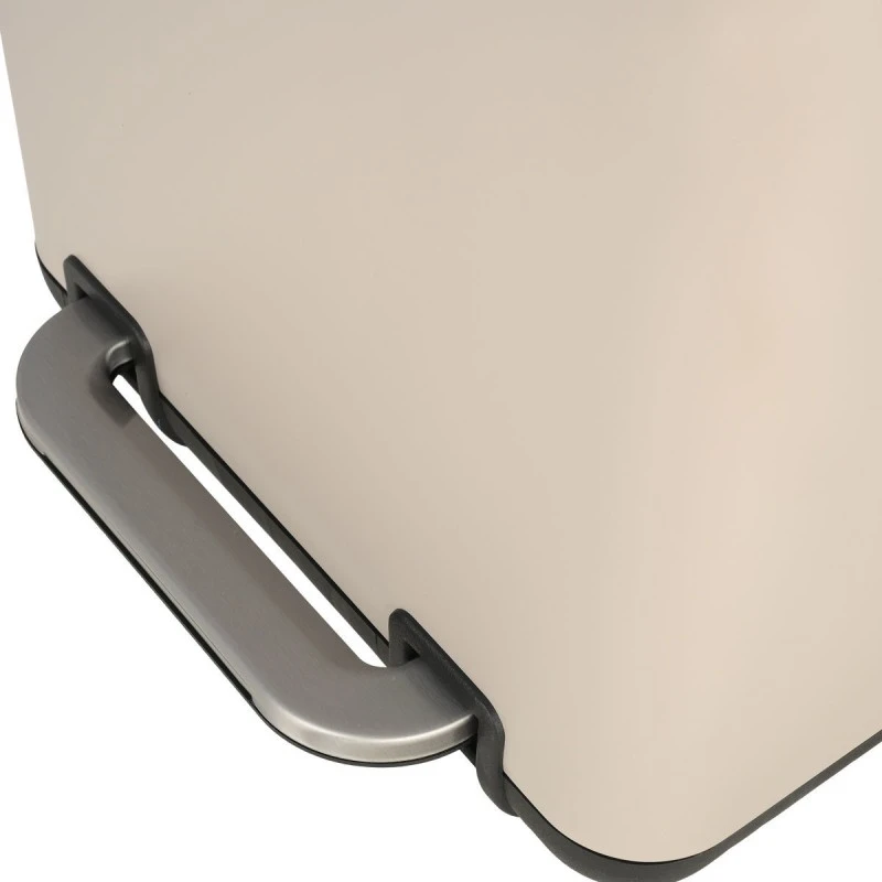 BATHROOM BIN CUBIC SOFT CLOSE 6lt TAUPE