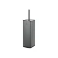 TOILET BRUSH CUBIC METALLIC WITH PLASTIC CONTAINER 25cm GREY