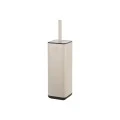 TOILET BRUSH CUBIC METALLIC WITH PLASTIC CONTAINER 25cm TAUPE