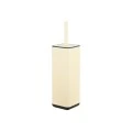 TOILET BRUSH CUBIC METALLIC WITH PLASTIC CONTAINER 25cm IVORY