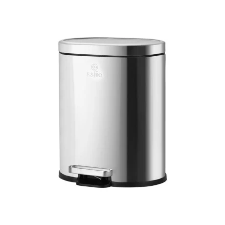 BATHROOM BIN OVOID SOFT CLOSE 6lt INOX