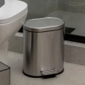 BATHROOM BIN OVOID SOFT CLOSE 6lt INOX