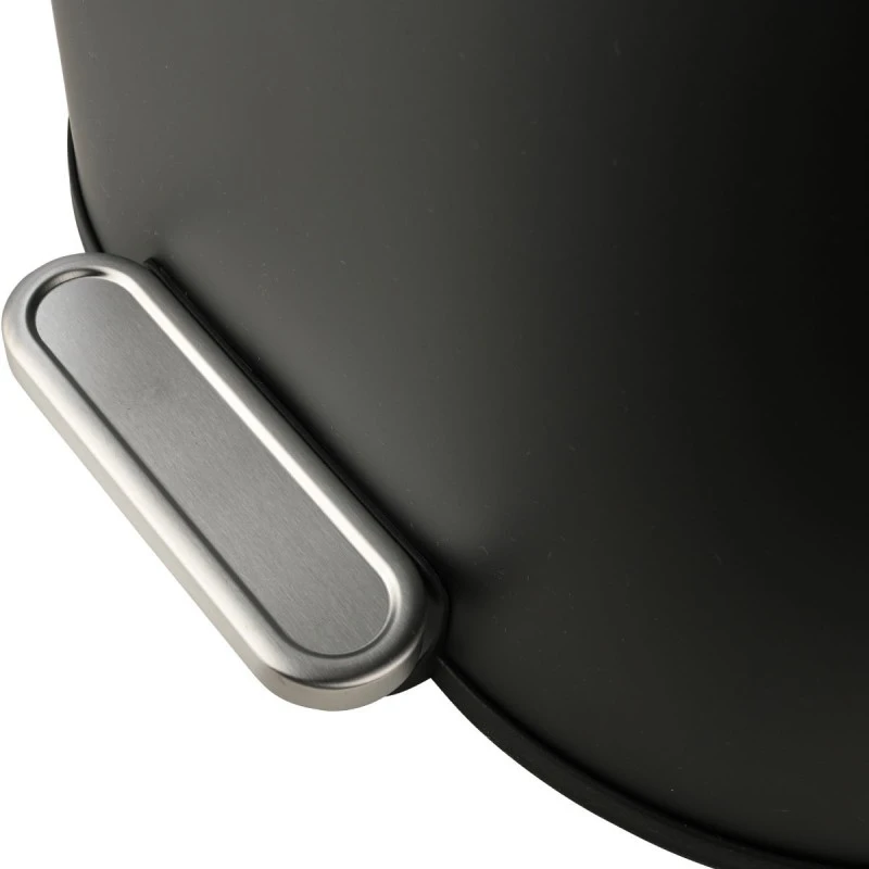 BATHROOM BIN OVOID SOFT CLOSE 6lt BLACK