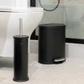 BATHROOM BIN OVOID SOFT CLOSE 6lt BLACK