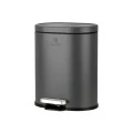 BATHROOM BIN OVOID SOFT CLOSE 6lt GREY
