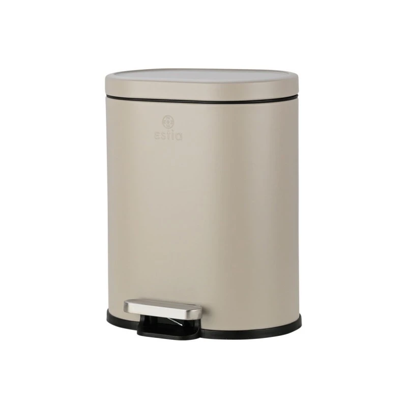 BATHROOM BIN OVOID SOFT CLOSE 6lt TAUPE