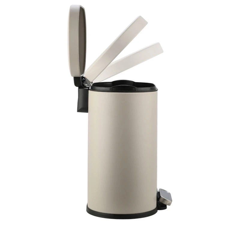 BATHROOM BIN OVOID SOFT CLOSE 6lt TAUPE